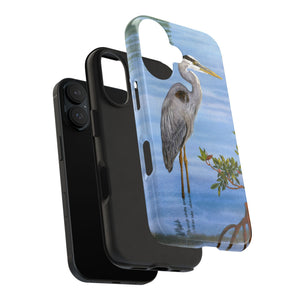 "Great Blue Heron in the Mangroves" Case Mate Tough Phone Case