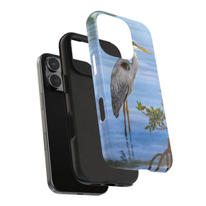 "Great Blue Heron in the Mangroves" Case Mate Tough Phone Case