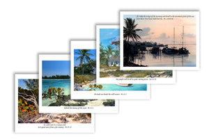 Note cards:  Tropical Scenes with Scripture - Shipping is FREE!